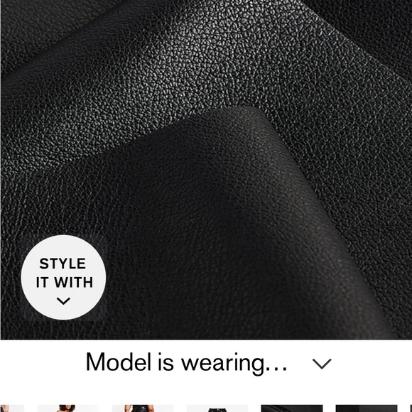 EXPRESS black high waisted straight leg faux leather pants NEW RE $107 w/t 12 - Picture 14 of 15